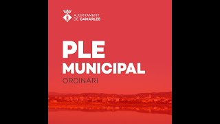 Ple Municipal de Camarles de l'1 d'abril de 2022