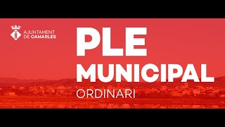 Ple Municipal de l'Ajuntament de Camarles del 31 de desembre de 2021