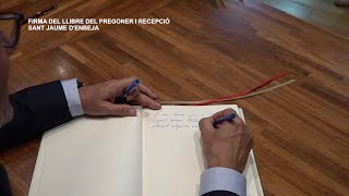 Firma del llibre del pregoner i recepció a Sant Jaume d'Enveja