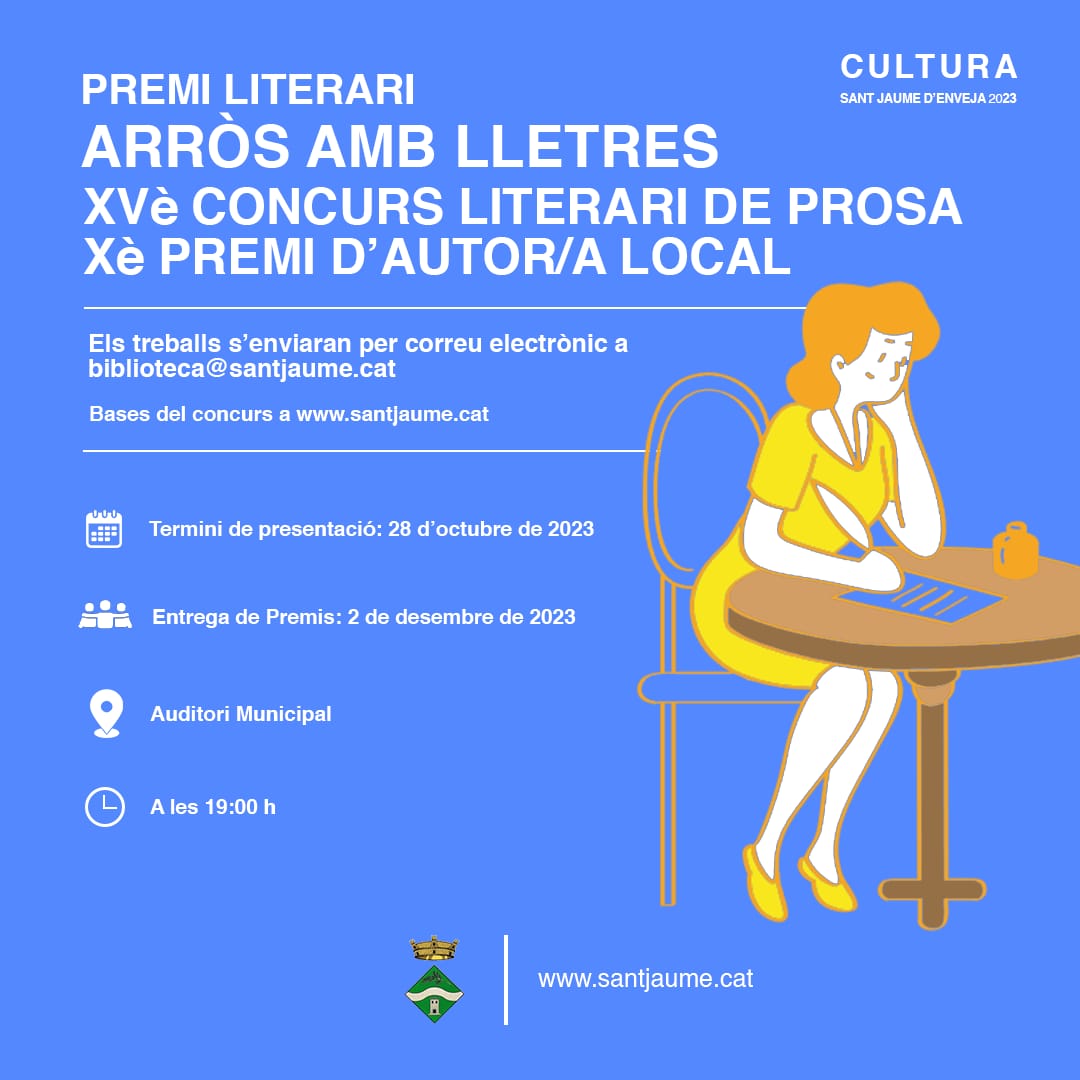 Sant Jaume d’Enveja convoca una nova edició del premi literari ‘Arròs amb lletres’