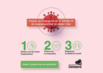 La Regió Sanitària de les Terres de l’Ebre confirma, avui diumenge, un altre positiu de COVID-19 a Deltebre