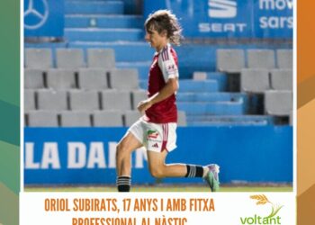 Oriol Subirats, 17 anys i amb fitxa professional al Nàstic