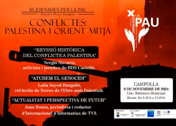 L’Ampolla acull l’XI Jornades per la Pau, centrades en els conflictes a Palestina i l’Orient Mitjà