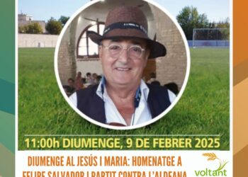Diumenge al Jesús i Maria: Homenatge a Felipe Salvador i el partit contra l’Aldeana
