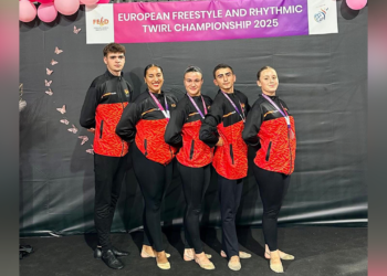 Els camarlencs Maria Campanals i Roger Espuny brillen al Campionat d’Europa de Twirling a Lleida