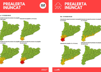Activat en fase de prealerta el Pla especial d’emergències per inundacions a Catalunya (INUNCAT)