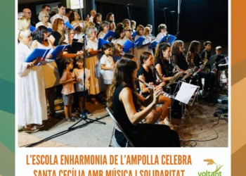 L’Escola Enharmonia de l’Ampolla celebra Santa Cecília amb música i solidaritat
