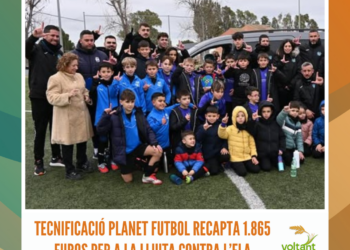Tecnificació Planet Futbol recapta 1.865 euros per a la lluita contra l’ELA