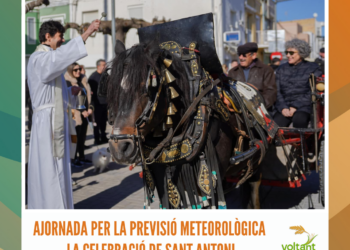 Ajornada per la previsió meteorològica la celebració de Sant Antoni