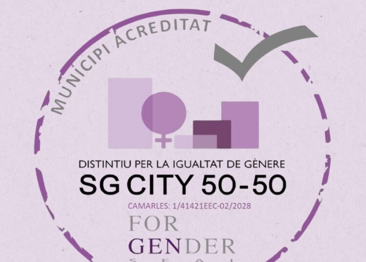 Camarles rep el Distintiu per la Igualtat de Gènere SG CITY 50-50 amb nivell Avançat