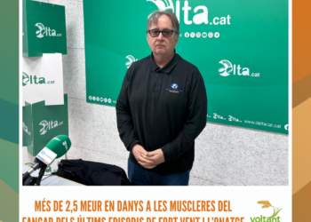 Més de 2,5 MEUR en danys a les muscleres del Fangar pels últims episodis de fort vent i l’onatge