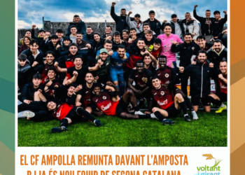 El CF Ampolla remunta davant l’Amposta B i ja és nou equip de Segona Catalana