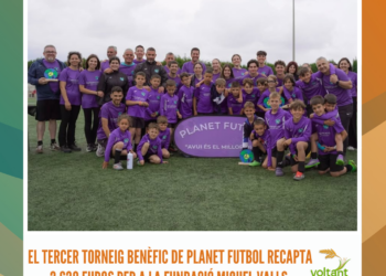 El tercer torneig benèfic de Planet Futbol recapta 2.620 euros per a la Fundació Miquel Valls