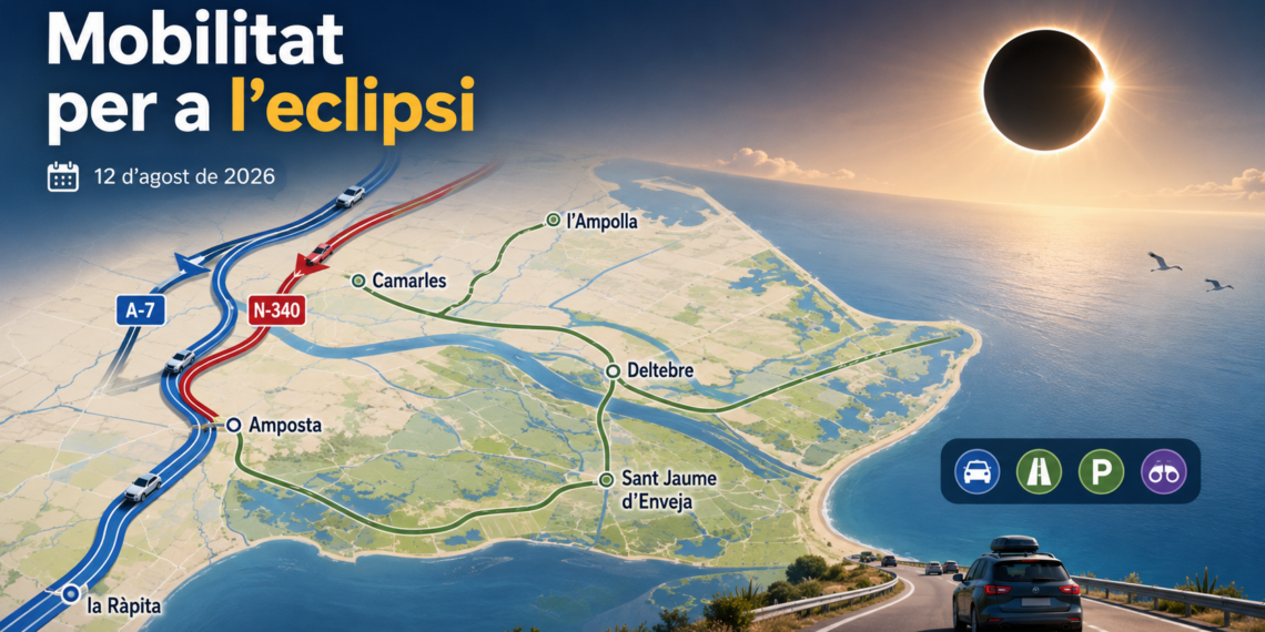 Mobilitat especial per a l’eclipsi solar: les principals vies d’accés al delta de l’Ebre