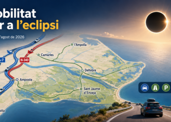 Mobilitat especial per a l’eclipsi solar: les principals vies d’accés al delta de l’Ebre