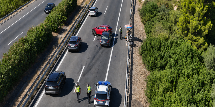 Accident en sentit sud a l'Ap7. Terme de l'Ampolla