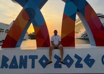 Danilo Marqués, del Club Rem Delta, competeix als Jocs del Mediterrani
