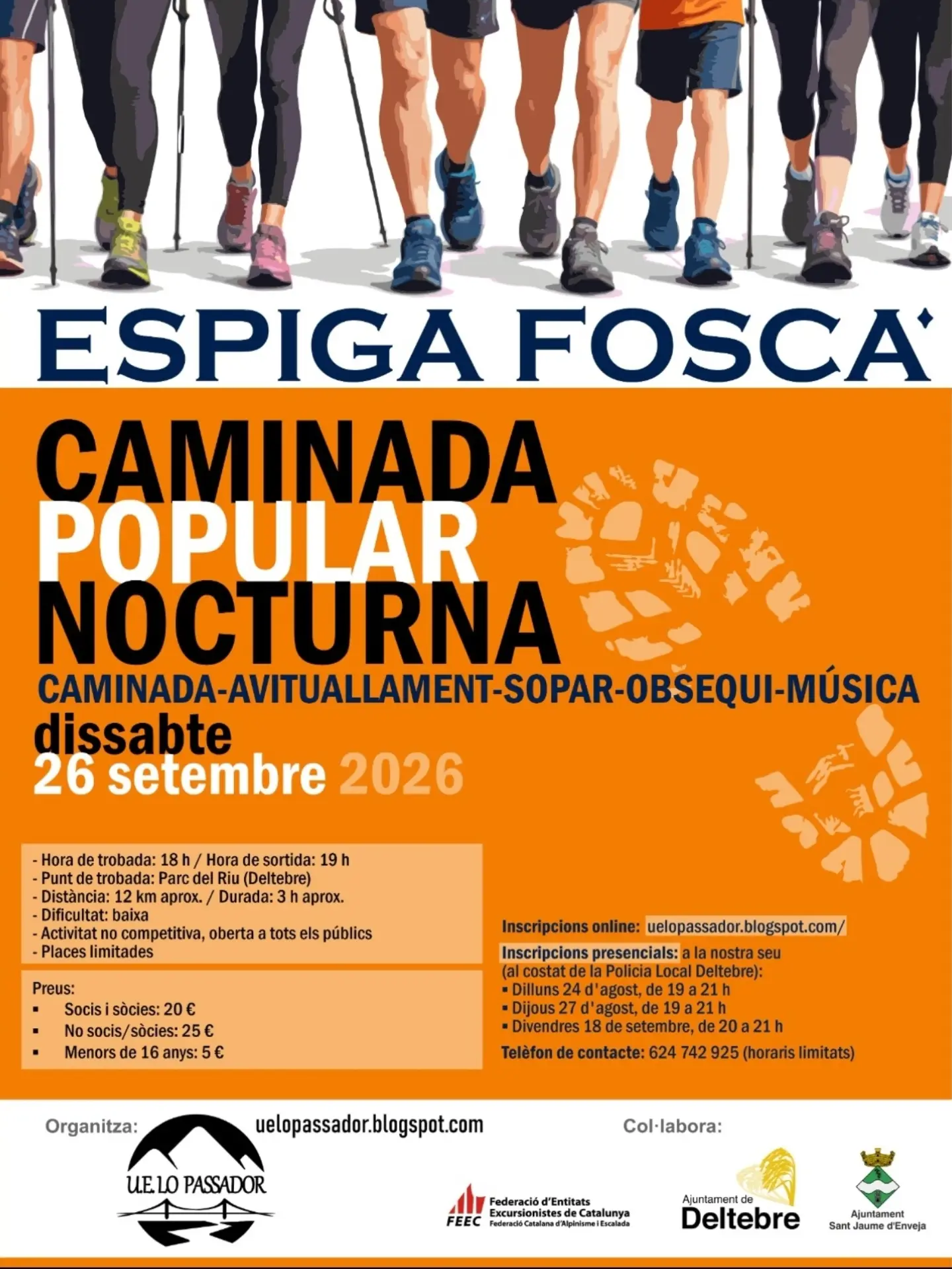 cartell caminada popular nocturna
